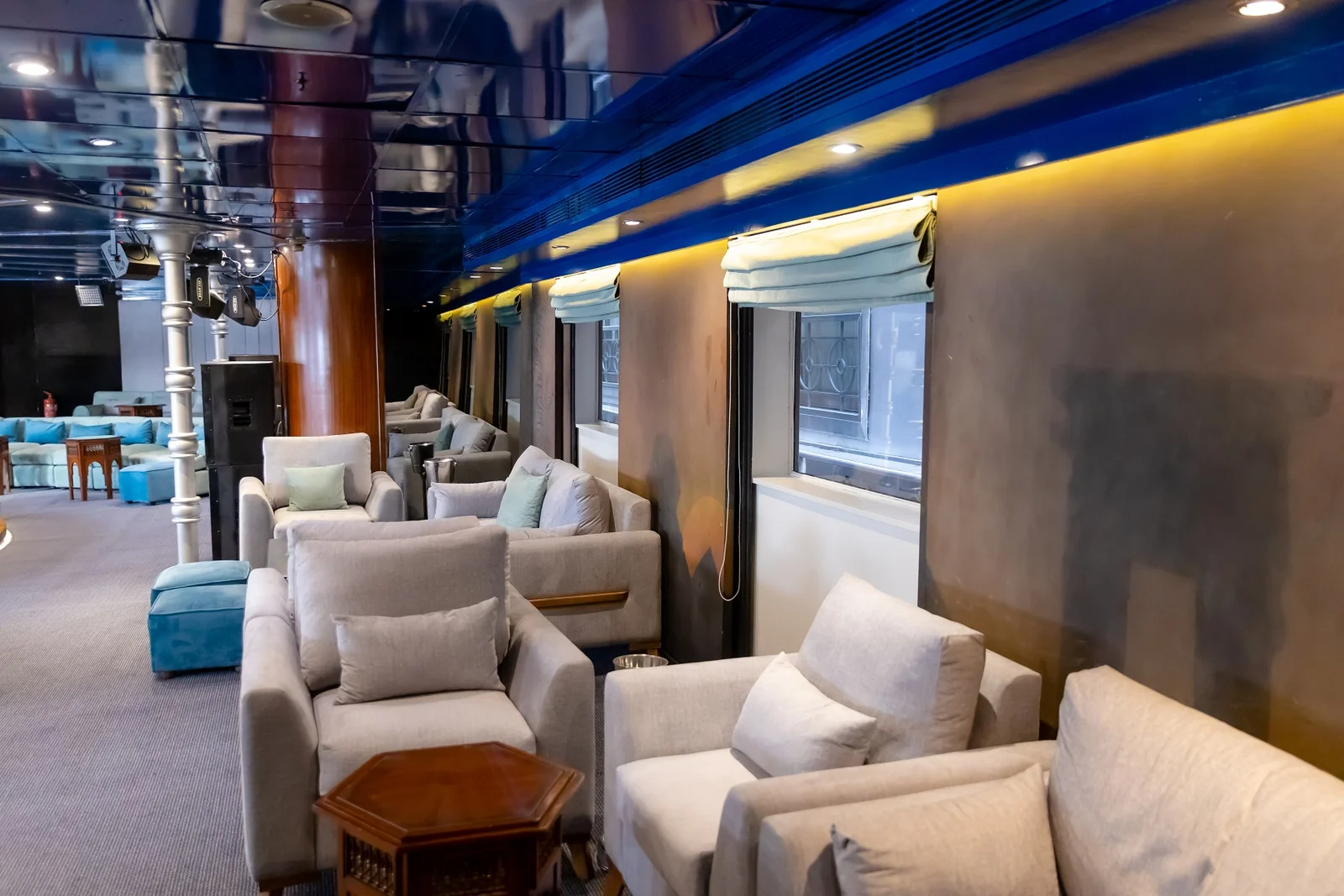 Lounge aboard the MS Champollion II Nile Cruise Nile cruise